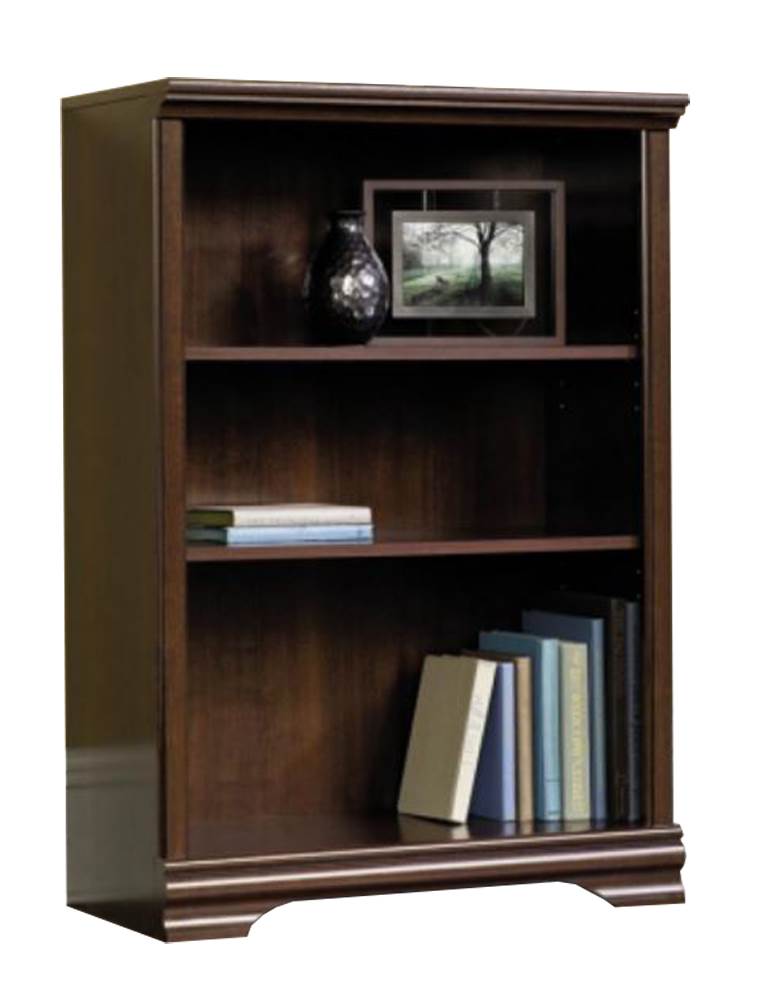 Sauder Furniture Carolina Estate 3-Shelf Adjustable Bookcase | Cherry (Open Box)