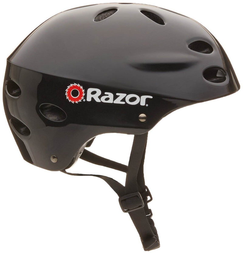 Razor Adult Size Riding Sport Bike Scooter Helmet - Glossy Black