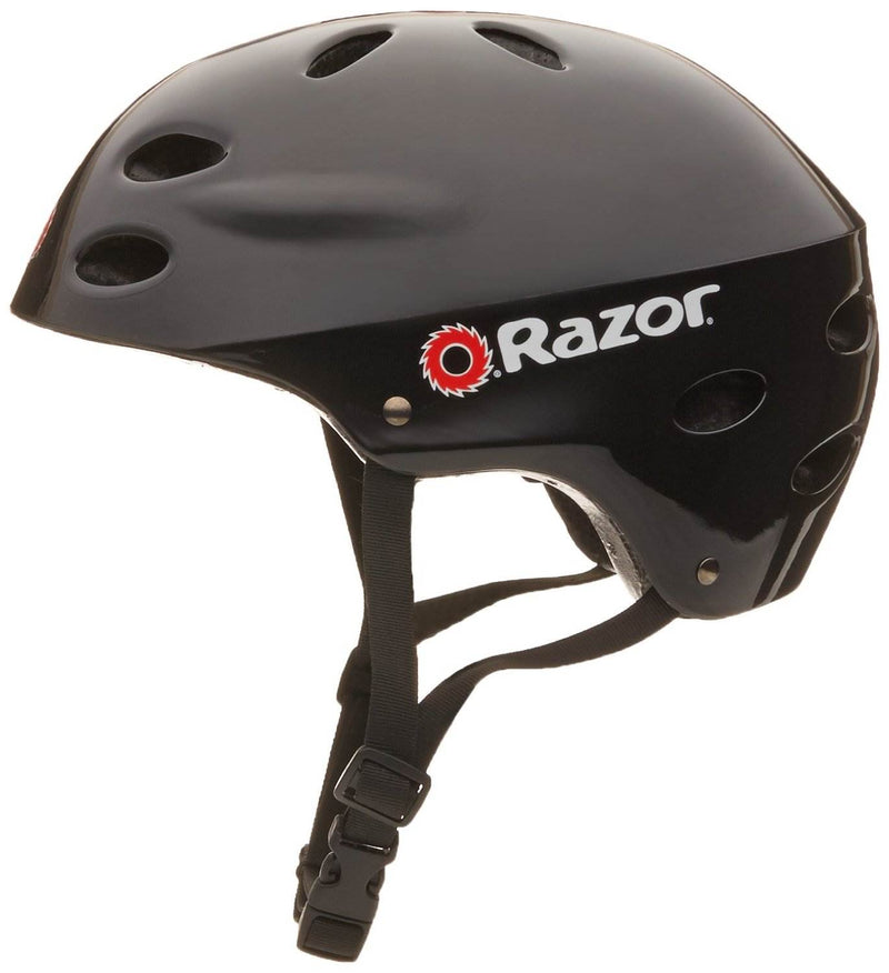 Razor Adult Size Riding Sport Bike Scooter Helmet - Glossy Black