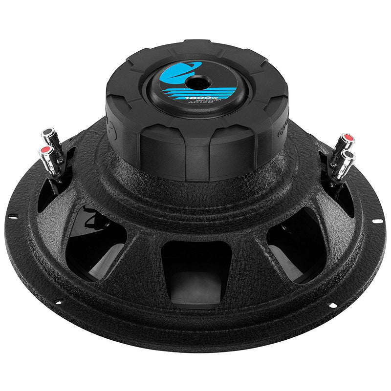 QPower 4 Hole 12 Inch Enclosure and Planet Audio AC12D 1800W Subwoofer (2 Pack)