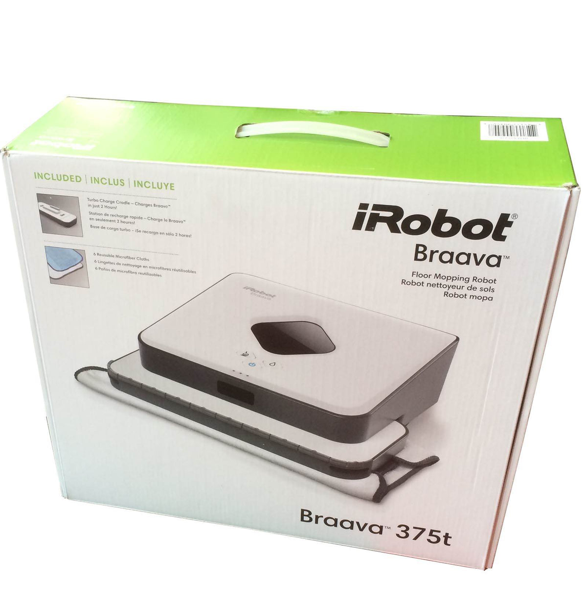 iRobot Braava 375t Floor Mopping Sweeping Cleaning Robot w/ Cloths (Open Box)