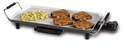 Oster DuraCeramic Griddle with Warming Tray, Black/ Créme (Open Box)