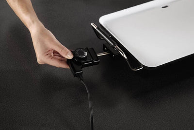 Oster DuraCeramic Griddle with Warming Tray, Black/ Créme (Open Box)