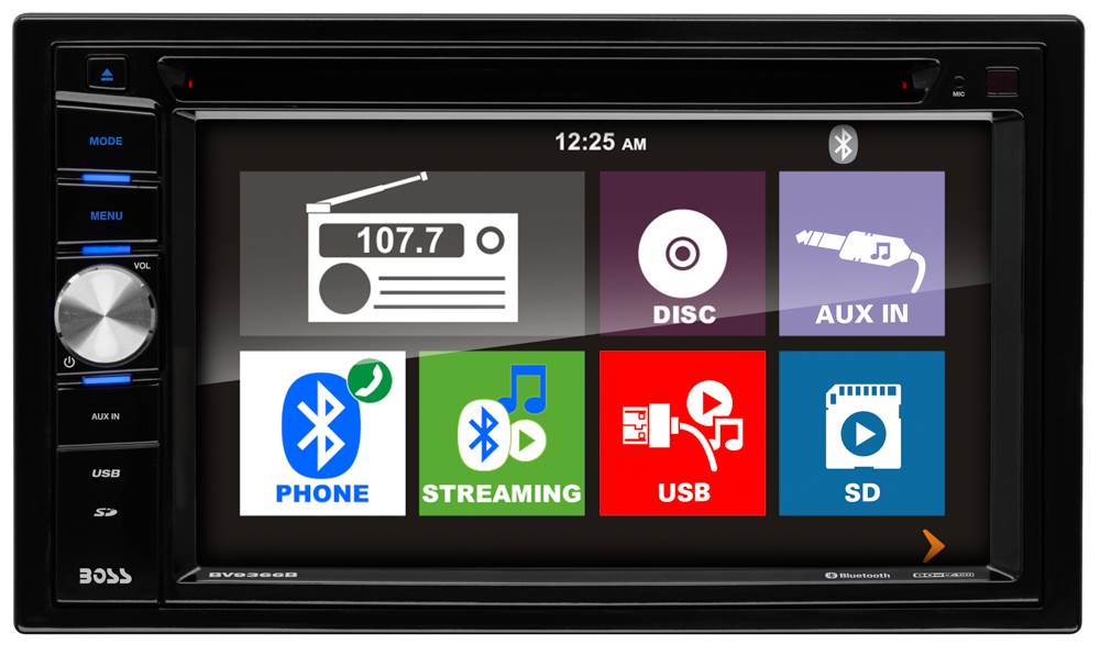 Boss Audio BV9366B In-Dash DVD/MP3 Bluetooth Touchscreen Car Monitor (4 Pack)