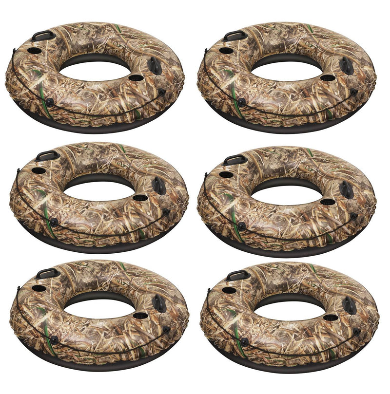 6) Bestway Real Tree 47 Inches Lake Runner Inner Tube, Camouflage | 92103E