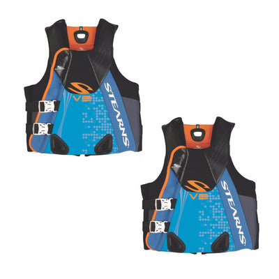 2) Coleman Stearns Men's V2 Series Neoprene V-Flex Life Jacket Vests | Large