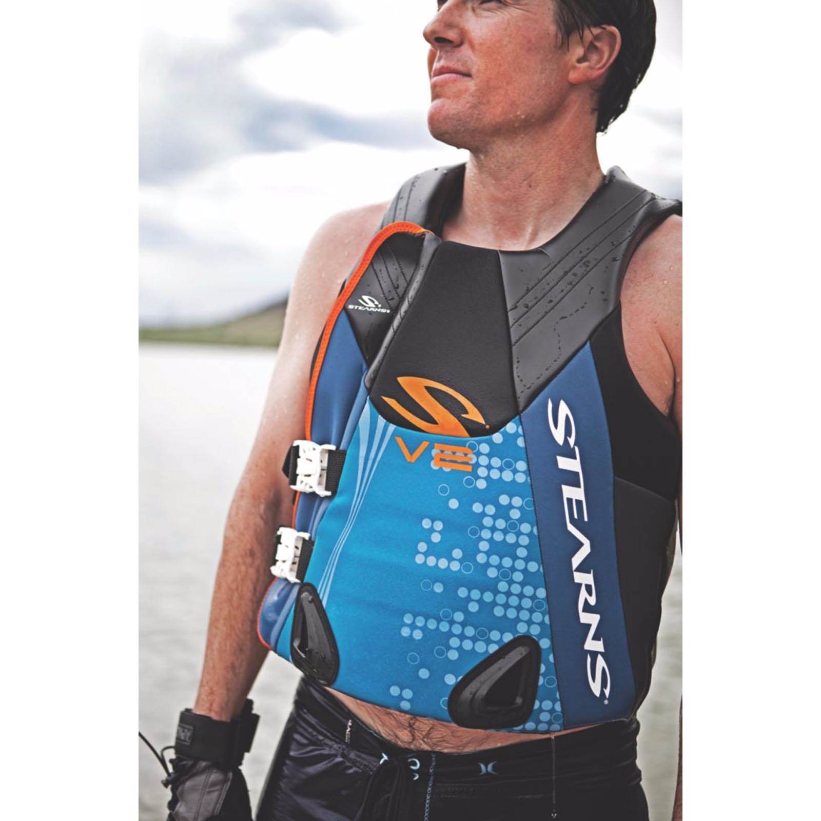 2) Coleman Stearns Men's V2 Series Neoprene V-Flex Life Jacket Vests | Large