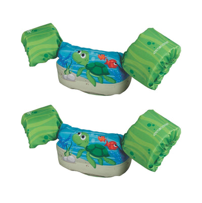 2) Stearns Puddle Jumper Bahama Series Deluxe Kids Life Jackets, Green Turtle