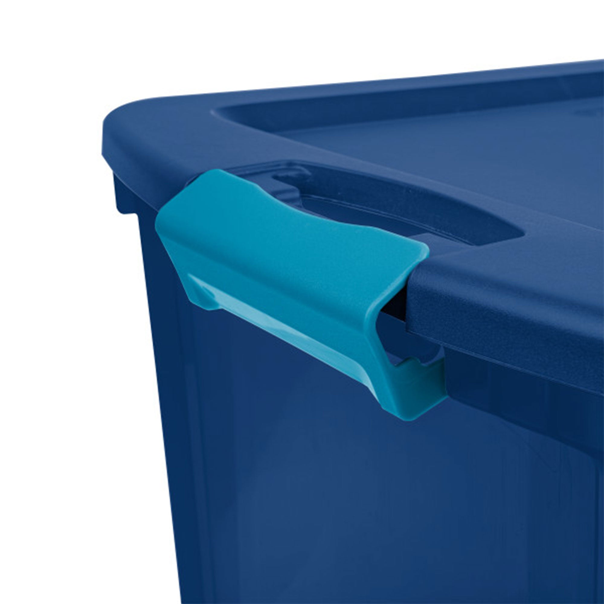 Sterilite 26 Gal Latching Lid Storage Tote Container w/ Handles, Blue (16 Pack)