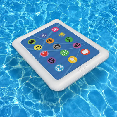 Swimline Smart Tablet Float Inflatable Raft + Electric Air Pump | 90637 + 9095