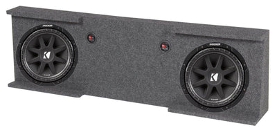 2) Kicker 600W Subwoofers + GMC Chevy Crew Cab 07-13 10" Subwoofer Box Enclosure