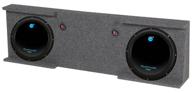 GMC Chevy Crew Cab 07-13 10" Box Enclosure + 2) Planet Audio AC10D 1500W Subs