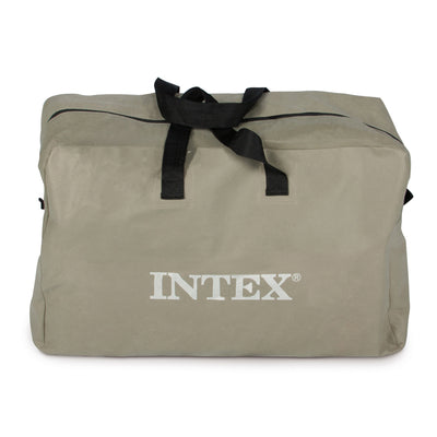 Intex Excursion 4 Inflatable Raft Fishing Boat with 2 Oars (Open Box) (3 Pack)
