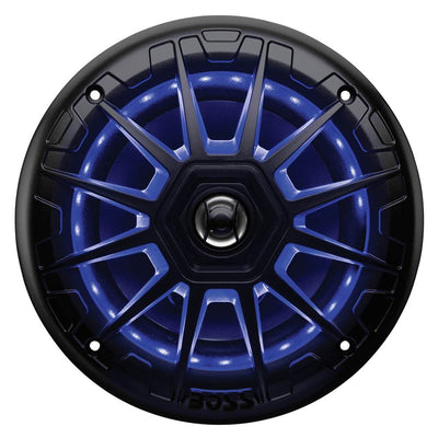4) BOSS Audio MRGB65B 6.5" 400W Boat Marine RGB LED Light Speakers Black 2 Pairs