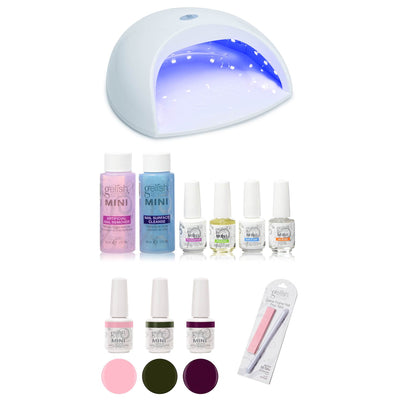 Gelish Harmony Salon Professional Gel LED Nail Polish Pro Lamp Kit + 3 Colors