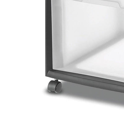 Sterilite 2-Drawer Plastic Black File Cart for Home or Office Storage (Open Box)