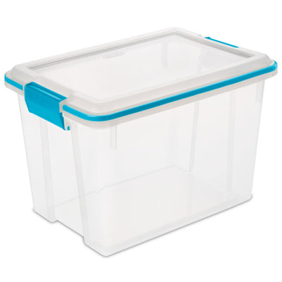 Sterilite Large 20 Qt Home Storage Container Tote with Latching Lids, (12 Pack)