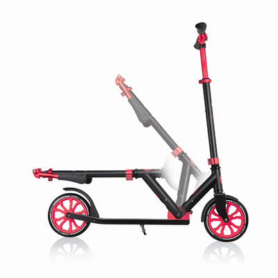 Globber NL 500-205 Foldable 2-Wheel Kick Scooter, Black and Red (Open Box)