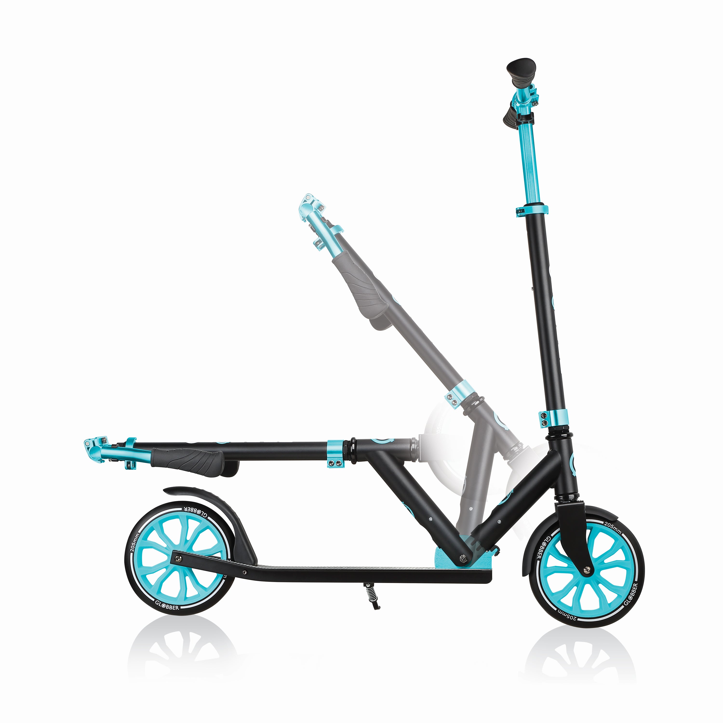 Globber NL Foldable 2-Wheel Kick Scooter and Razor Youth Elbow & Knee Pad Set