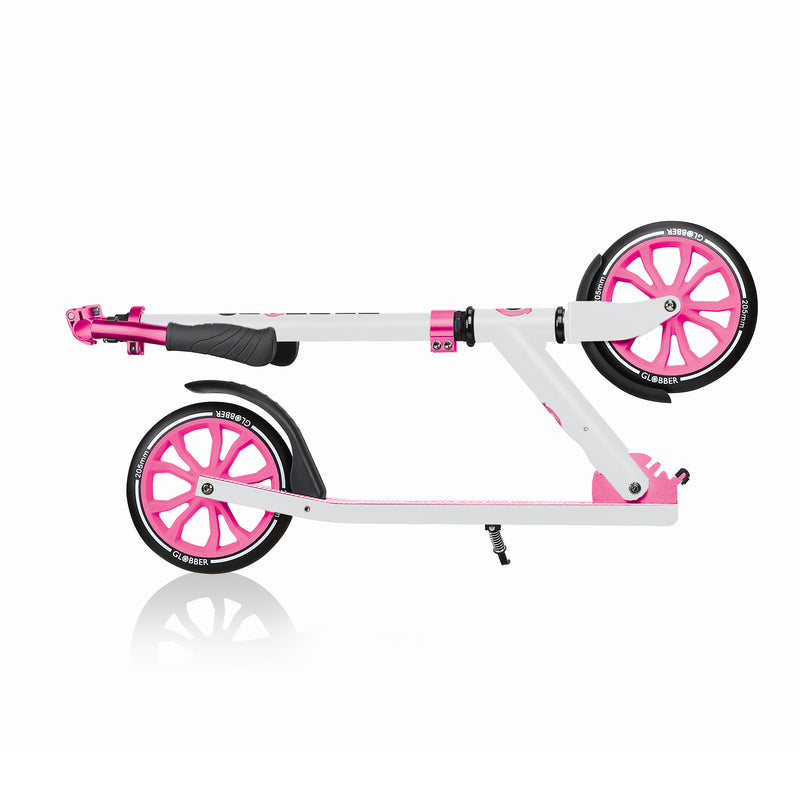 Globber NL 500-205 Foldable 2-Wheel Kick Scooter, White and Pink (Used)