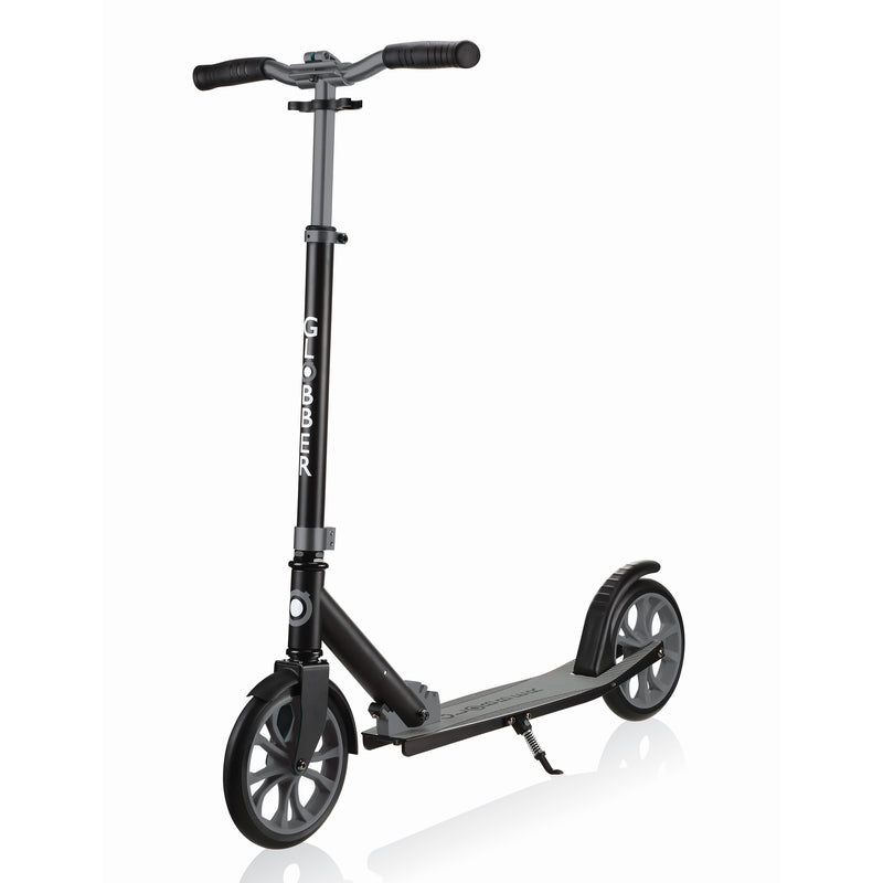Globber NL 500-205 Foldable 2-Wheel Kick Scooter, Black and Grey (Used)