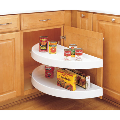 Rev-A-Shelf 6842-39-11-570 39" Polymer Half Moon 2 Tier Blind Cabinet Lazy Susan