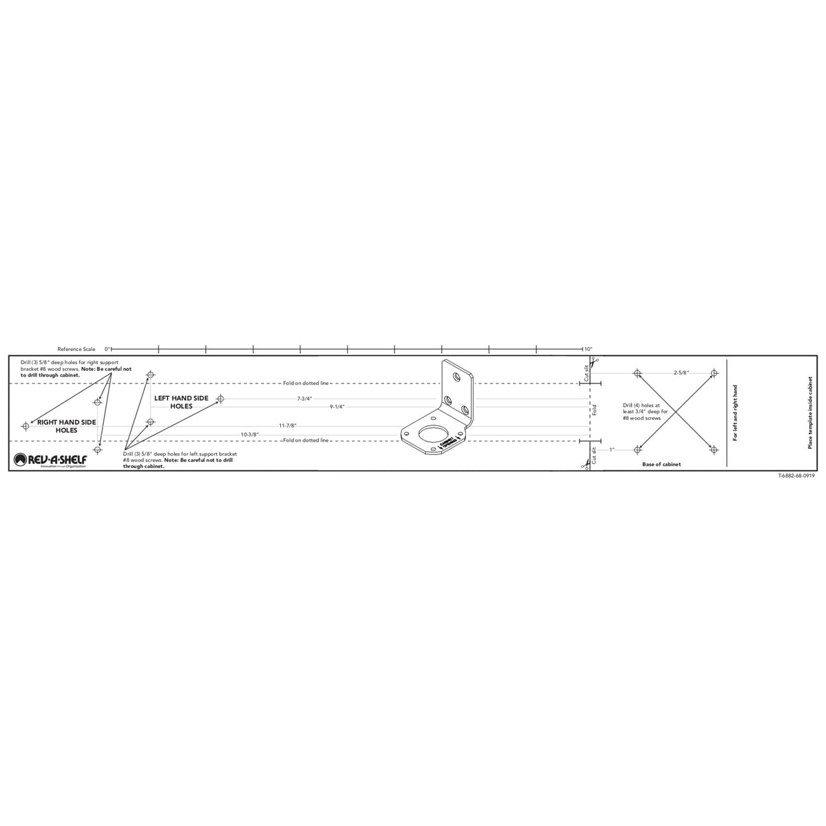 Rev-A-Shelf 6842-39-11-570 39" Polymer Half Moon 2 Tier Blind Cabinet Lazy Susan