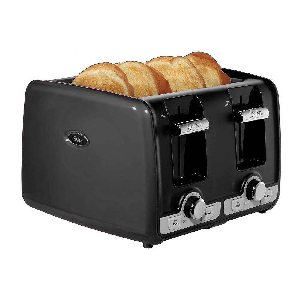 Oster Jelly Bean 4-Slice Toaster with Extra Wide Slots | Gray (Open Box)