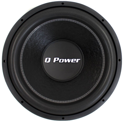 QPower QPF15 15" 2200W Deluxe Series DVC Car Audio Power Subwoofer Set, 4pk