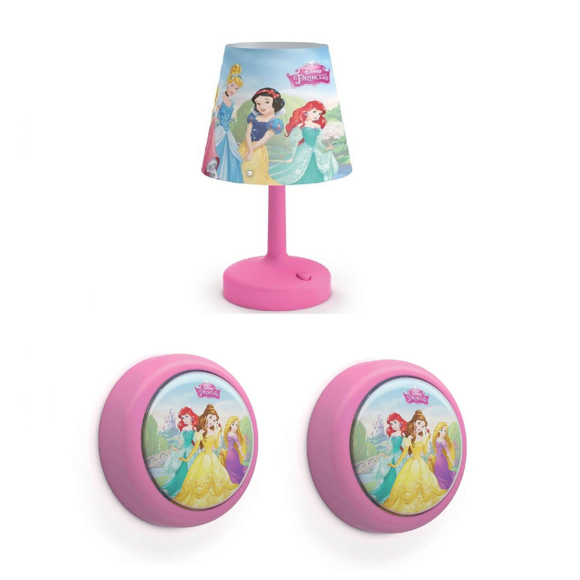 Philips Disney Princess Night Light (2 Pack) with Philips Disney Princess Lamp