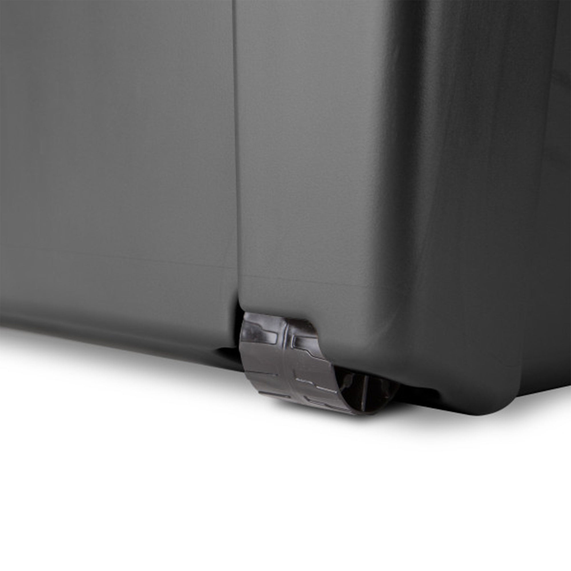 Sterilite Wheeled Footlocker, Plastic Utility Storage Container, Black, 4 Pack