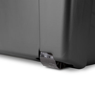 Sterilite Wheeled Footlocker, Plastic Utility Storage Container, Black, 3 Pack