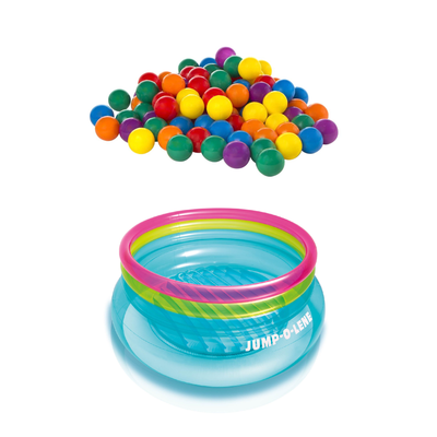 Intex 100-Pack Plastic Balls For Bounce Houses w/  80-In Ring Bouncer Ages 3-6