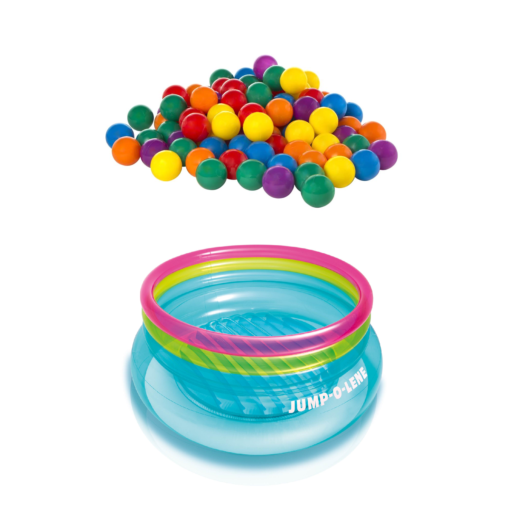Intex 100-Pack Plastic Balls For Bounce Houses w/  80-In Ring Bouncer Ages 3-6