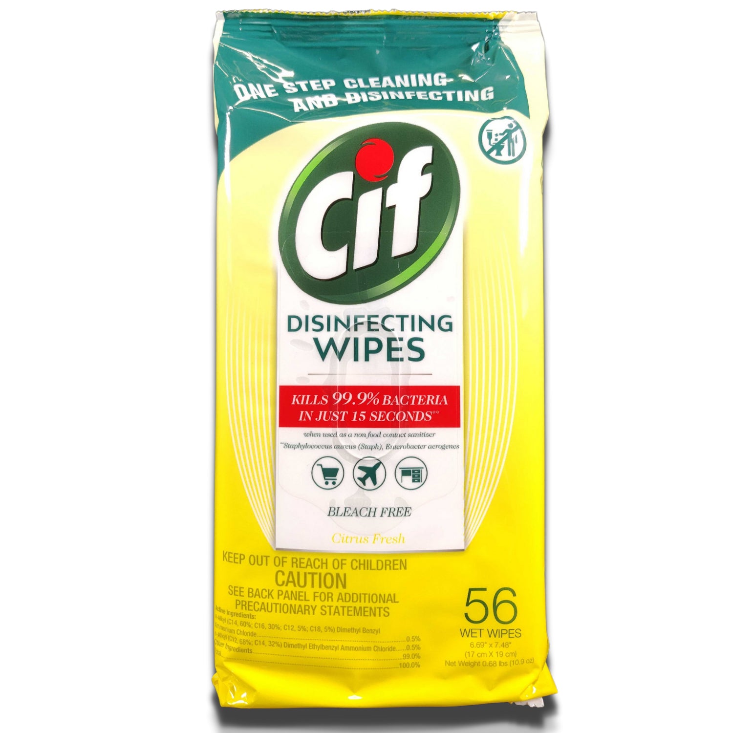Fine Life Products Cif Multi Surface Citrus Wet Wipes, 56 Count - VMInnovations