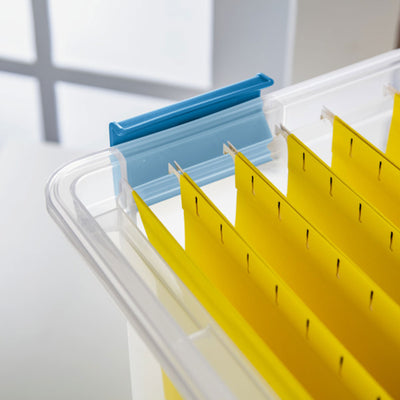 Sterilite Gasket Box, Stackable File Tote Storage Bin with Lid, 32 Quart, 4 Pack - VMInnovations