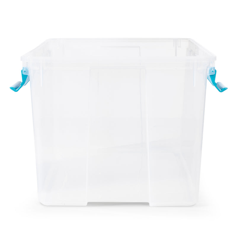 Sterilite 54 Quart Gasket Box, Stackable Storage Bin with Latching Lid, 4 Pack - VMInnovations