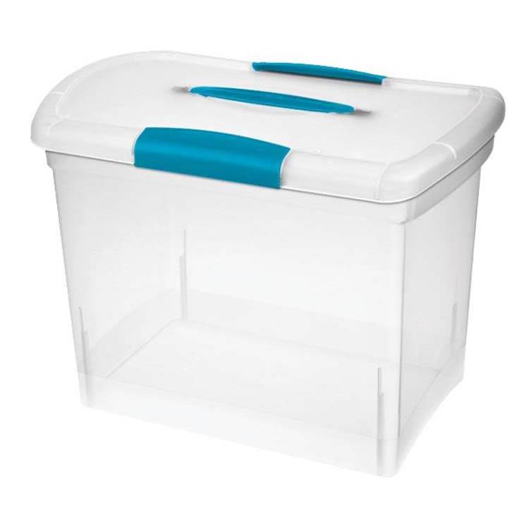 Sterilite Large Nesting ShowOffs, Stackable Small Storage Bin with Lid, 6 Pack
