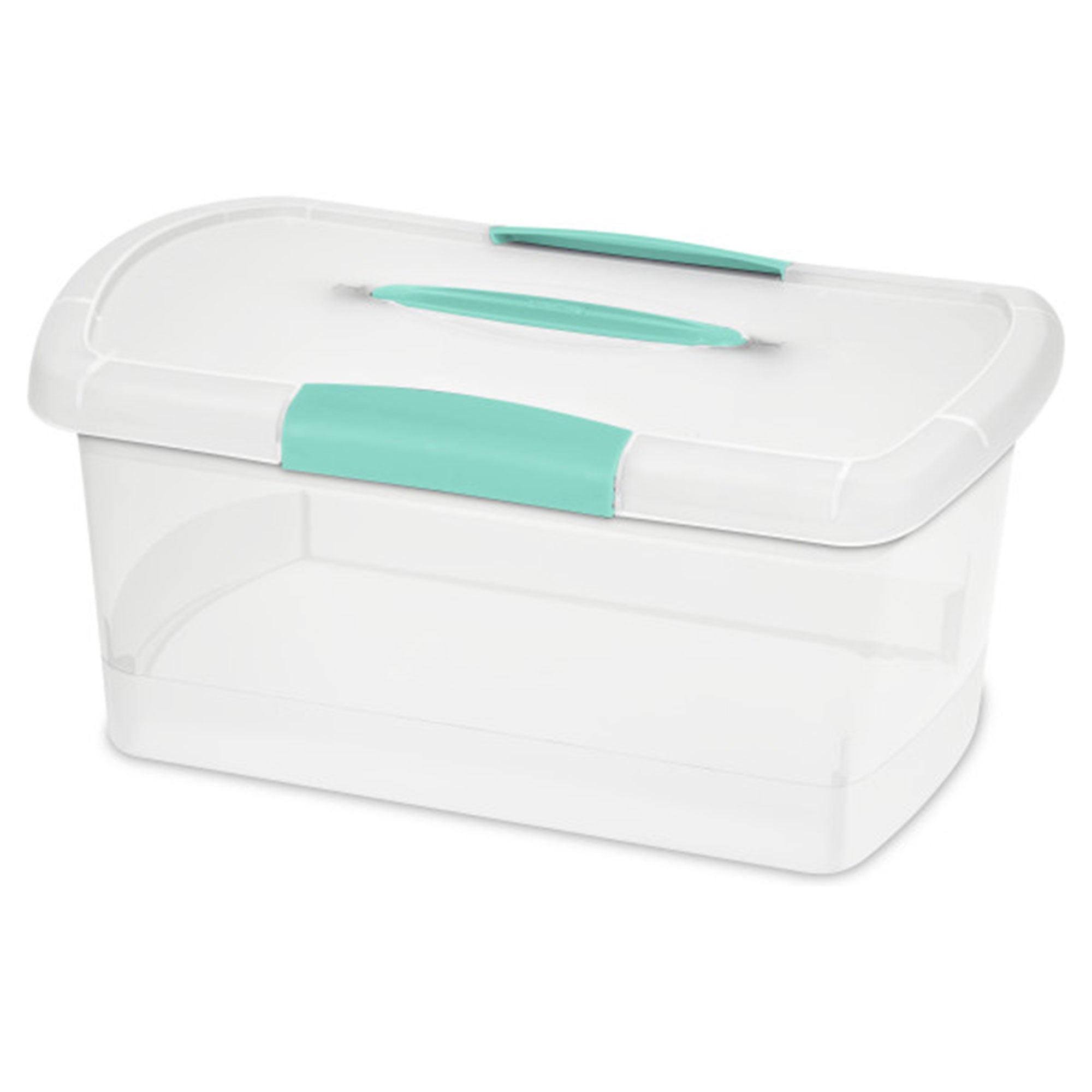 Sterilite 6 Pack Stackable Storage Bin, Latch Lid, Medium Nesting ShowOff, Clear - VMInnovations