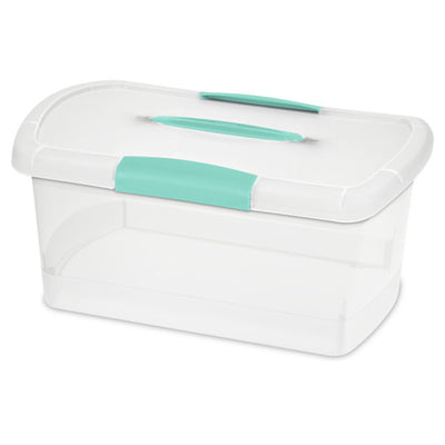 Sterilite 6 Pack Stackable Storage Bin, Latch Lid, Medium Nesting ShowOff, Clear - VMInnovations