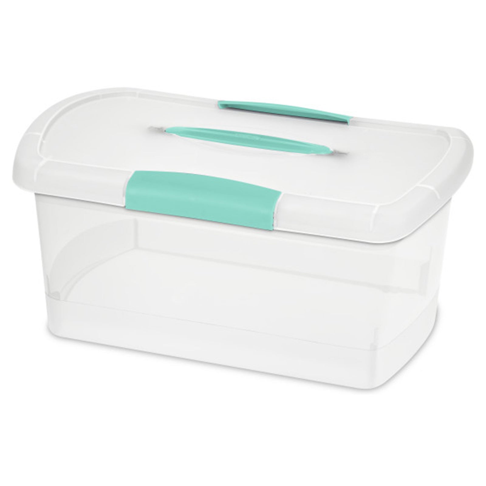 Sterilite Medium Nesting ShowOffs, Stackable Storage Bin with Latch Lid, 18 Pack - VMInnovations