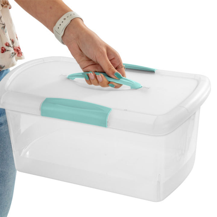 Sterilite Medium Nesting ShowOffs, Stackable Storage Bin with Latch Lid, 30 Pack