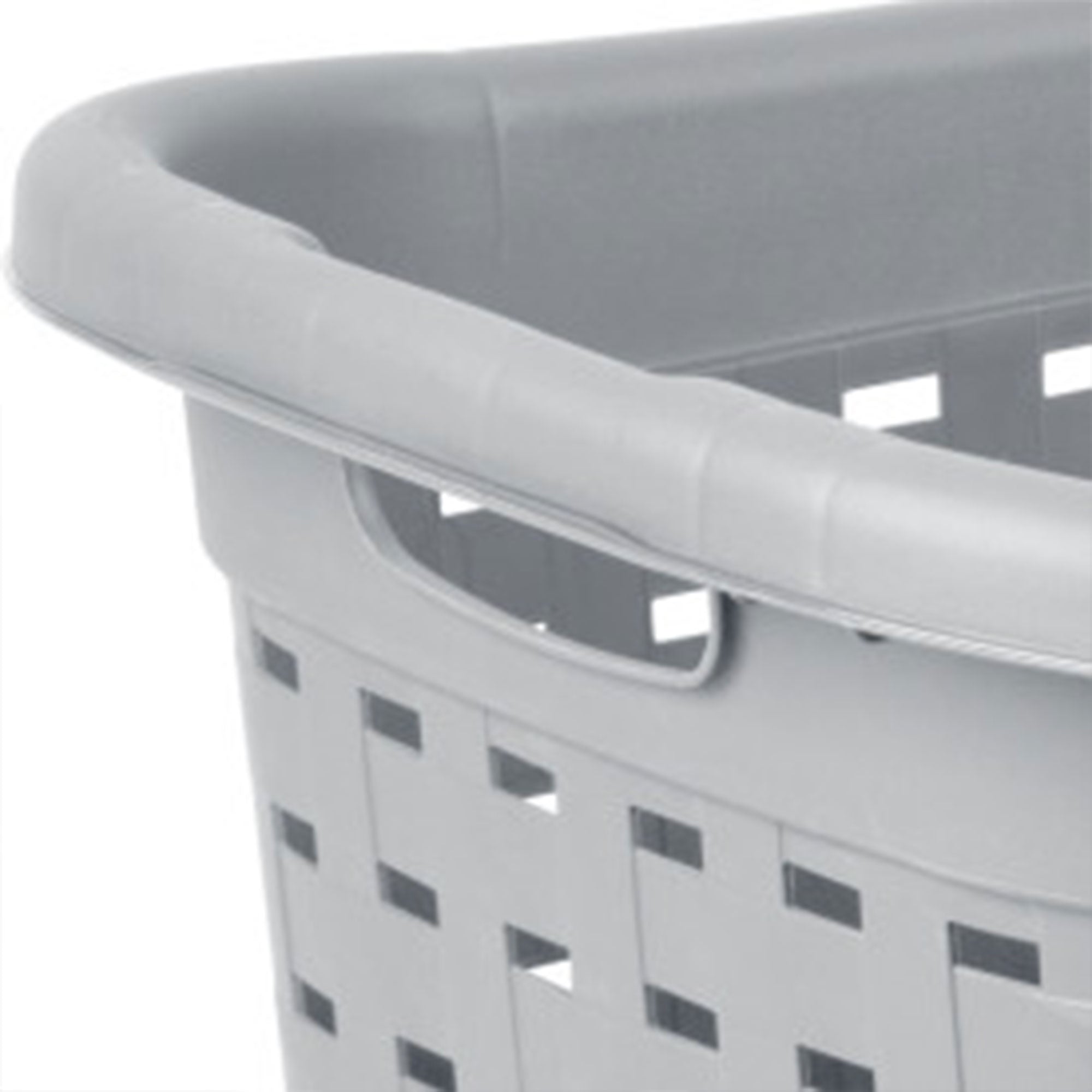 Sterilite Weave Laundry Basket with Wicker Pattern, Cement Gray (36 Pack)