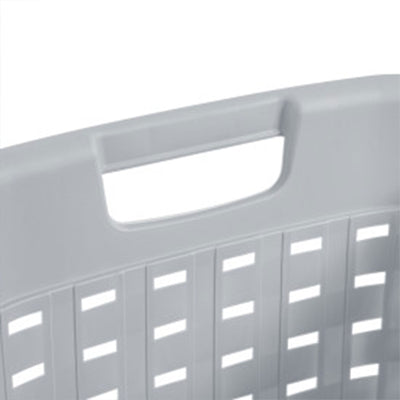Sterilite Weave Laundry Basket with Wicker Pattern, Cement Gray | 12756A06