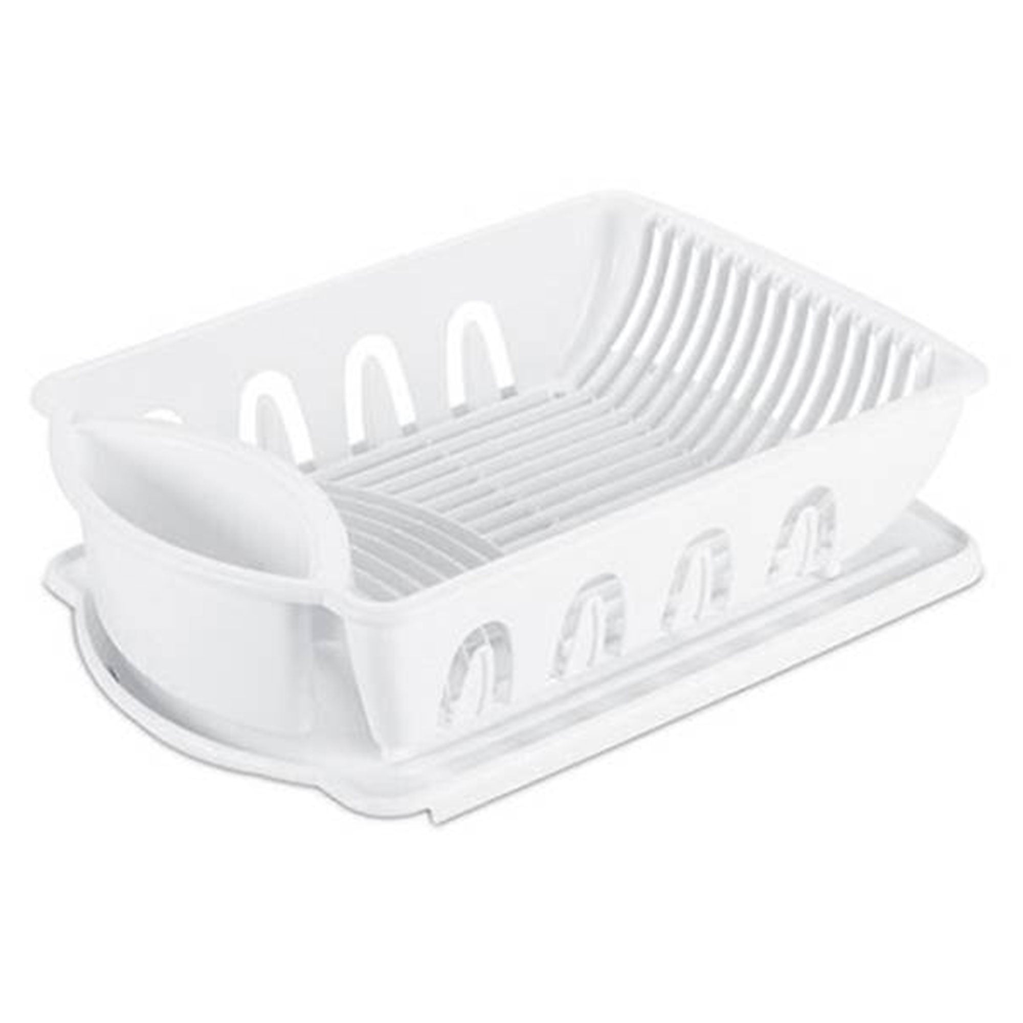 Sterilite Large 2-Piece Plastic Sink Set and Drain Board, White (Open Box)