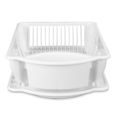 Sterilite Large 2-Piece Plastic Sink Set and Drain Board, White (Open Box)