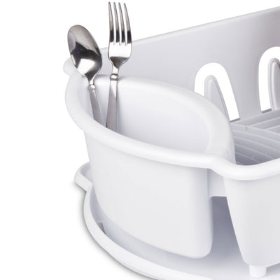 Sterilite Large 2-Piece Plastic Sink Set and Drain Board, White (Open Box)