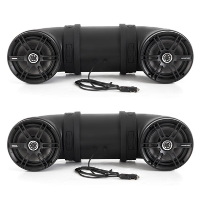 Soundstorm Dual 8" 700W ATV/Marine Amplified Tube Speaker+Bluetooth (2 Pack)
