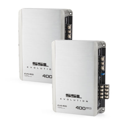 Sound Storm Evolution 400 W 4-Channel Full Range Class A/B Amplifier (2 Pack)