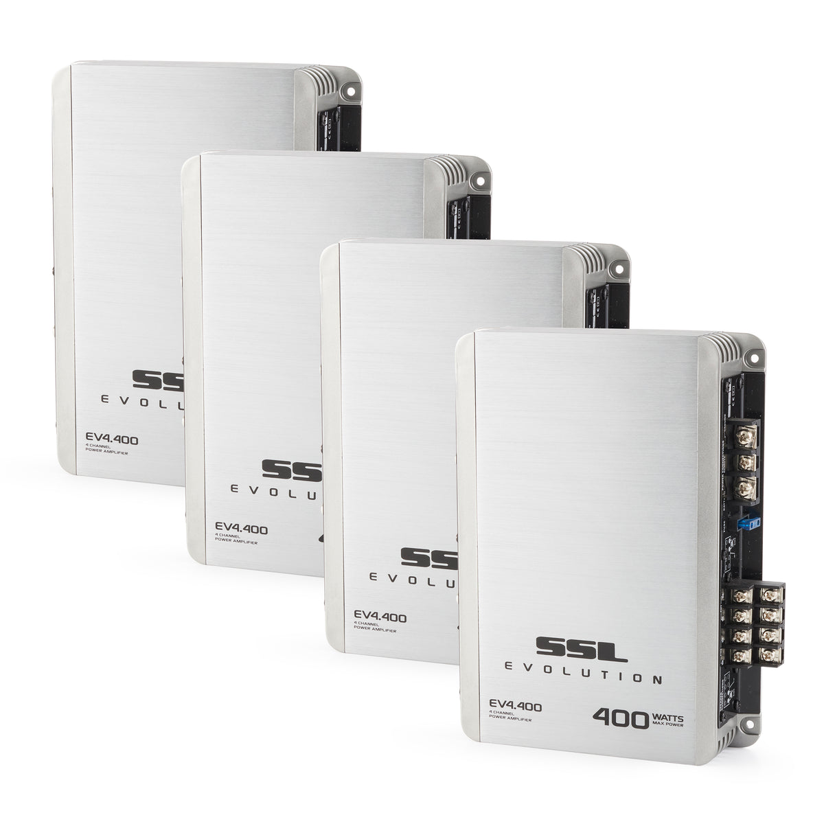 Sound Storm Evolution 400 W 4-Channel Full Range Class A/B Amplifier (4 Pack)